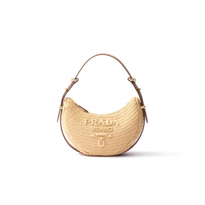PRADA ARQUÉ CROCHET SHOULDER BAG 1BC194 (22.5*18.5*6cm) 